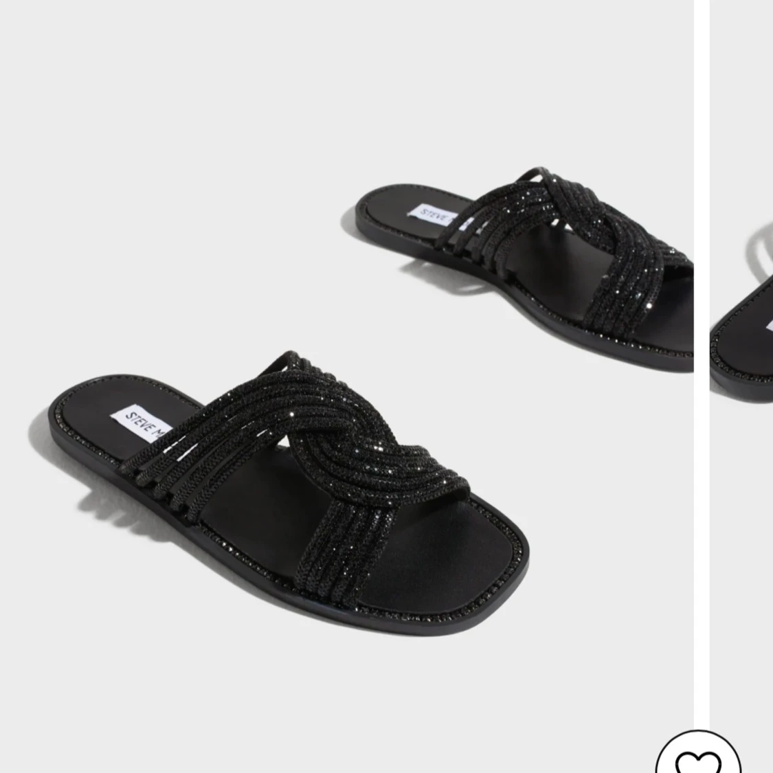 Svarta glittriga sandaler från Steve Madden  - 90
