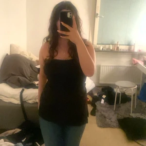 Svart top från Zara - Snygg svart top från Zara i storlek L men passar mig mer M med. Perfekt för festliga tillfällen med sin eleganta design. Topen är axelbandslös och har en stilren look. Passar bra till både sommar och nyårsfester. Om ni vill se bild på är det bara atr höra av dig eller om du skulle ha nån fråga 