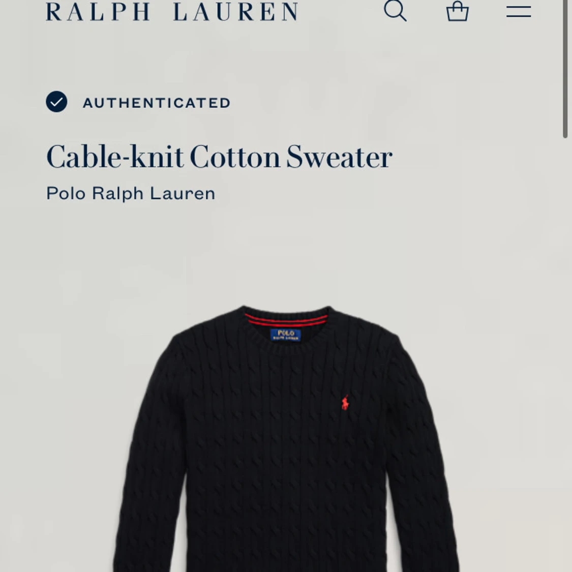 Ralph lauren stickad tröja  - 90