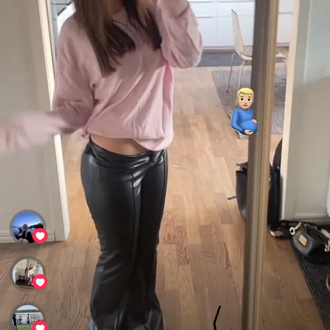 Svarta skinnbyxor med dragkedja - 1