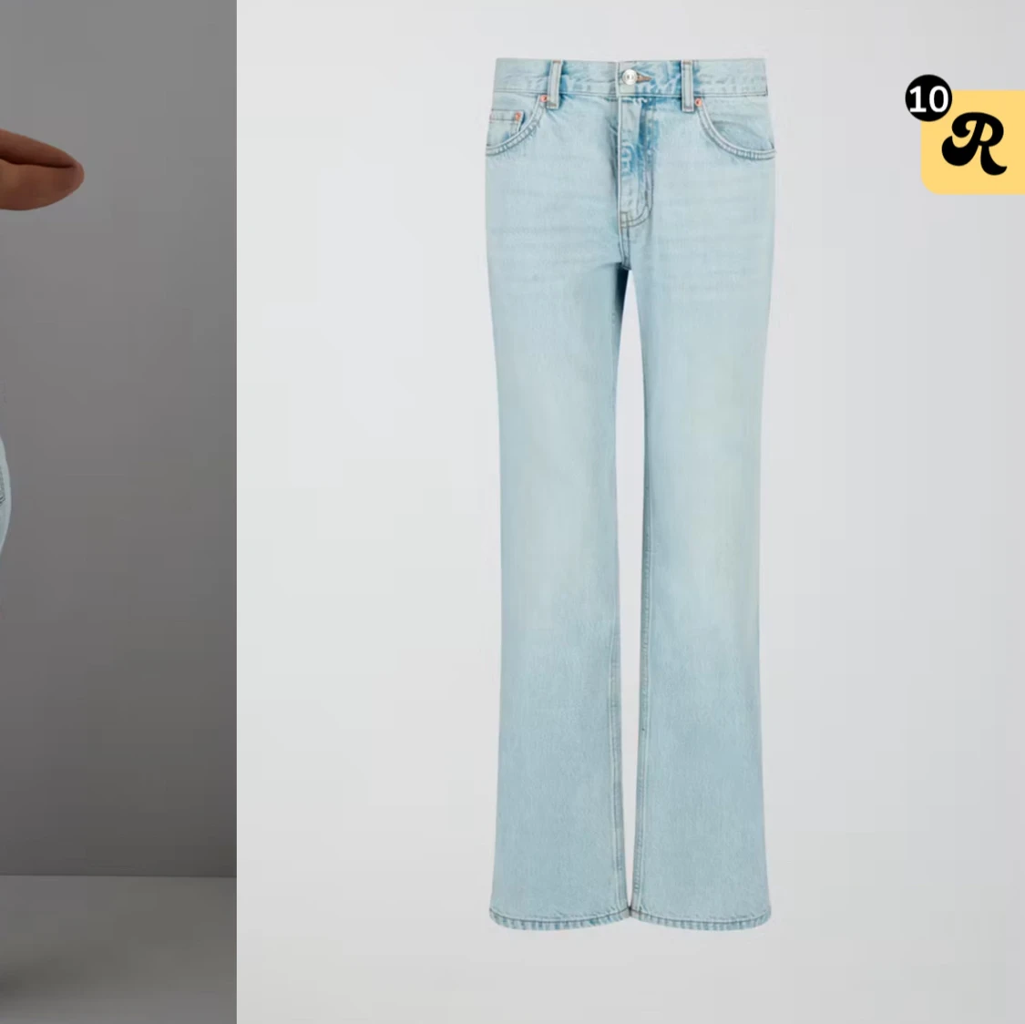 Ljusblå jeans med bootcut - 1