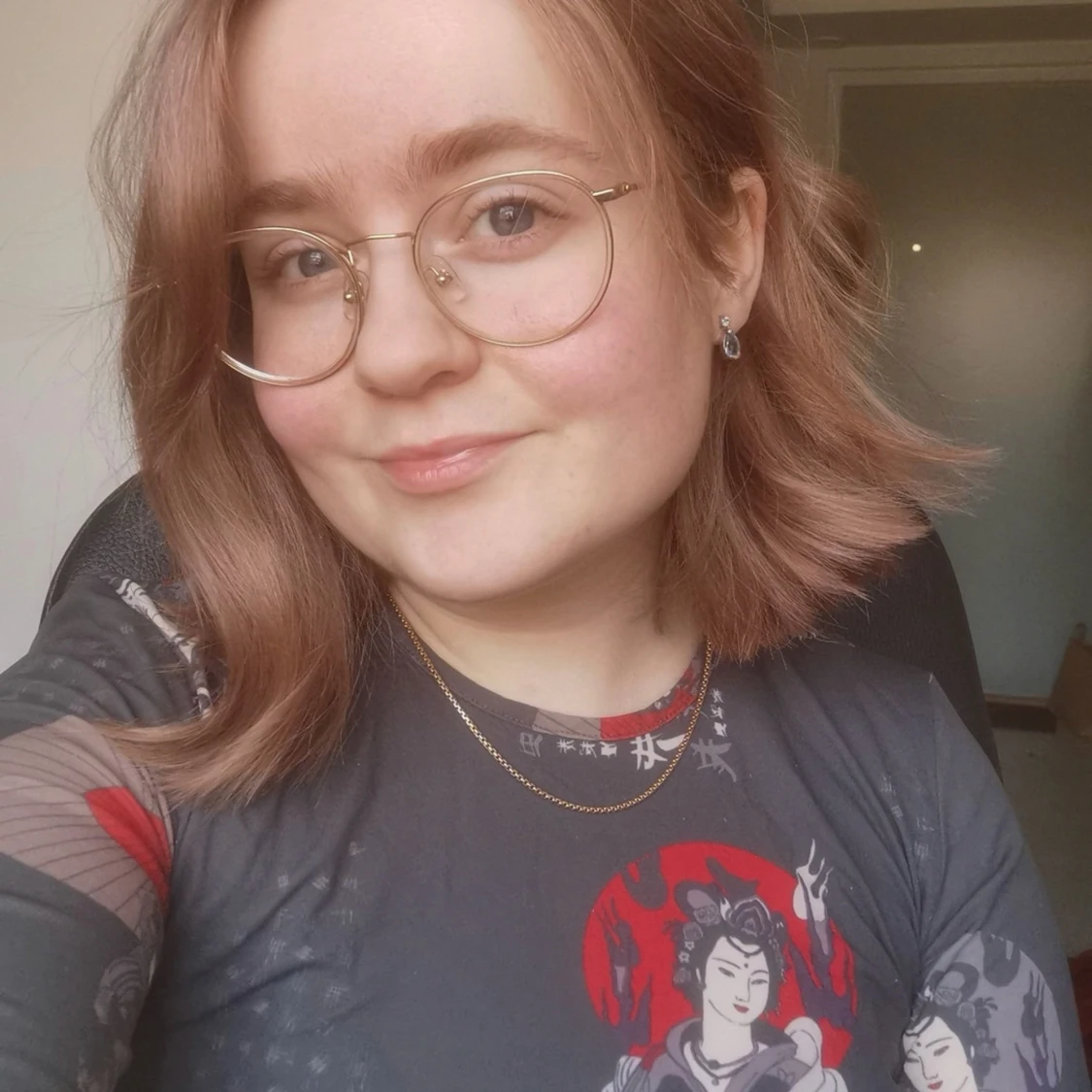 (S) Mönstrad långärmad topp, geisha, japan - 4