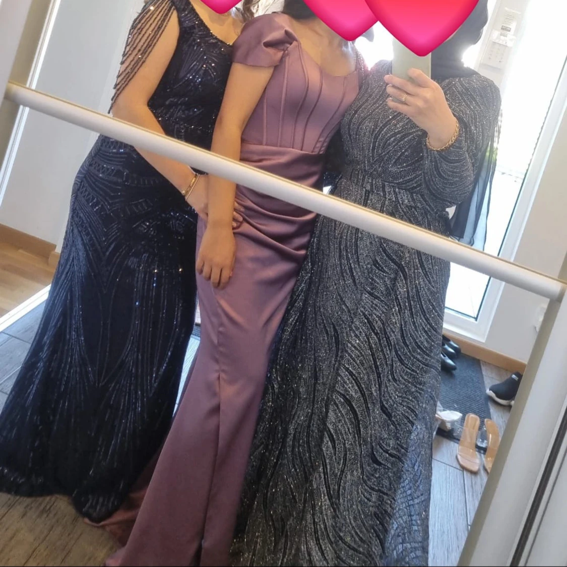 Lila långklänning med snörning - 3