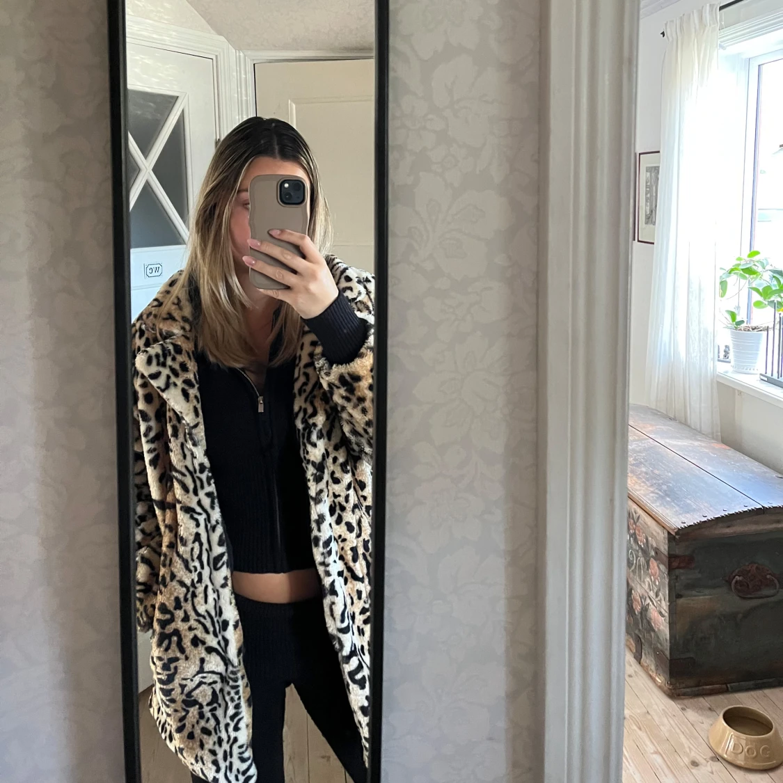 Leoprint pälsjacka - 92