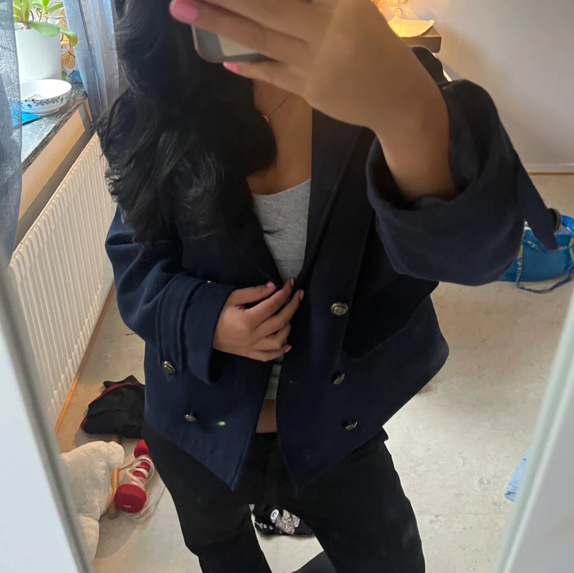 Mörkblå kappa - 91