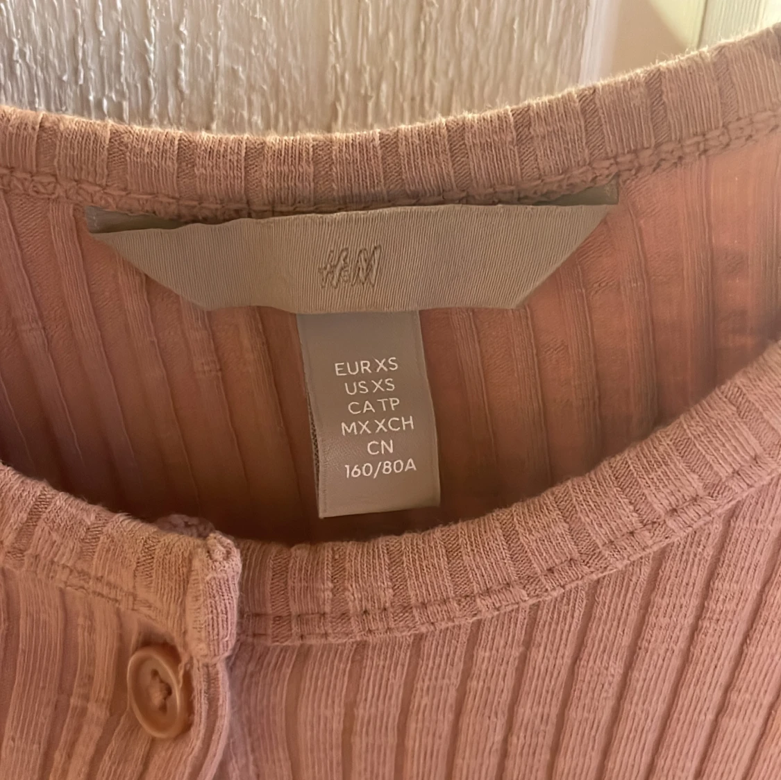 Rosa ribbad kofta från H&M - 2