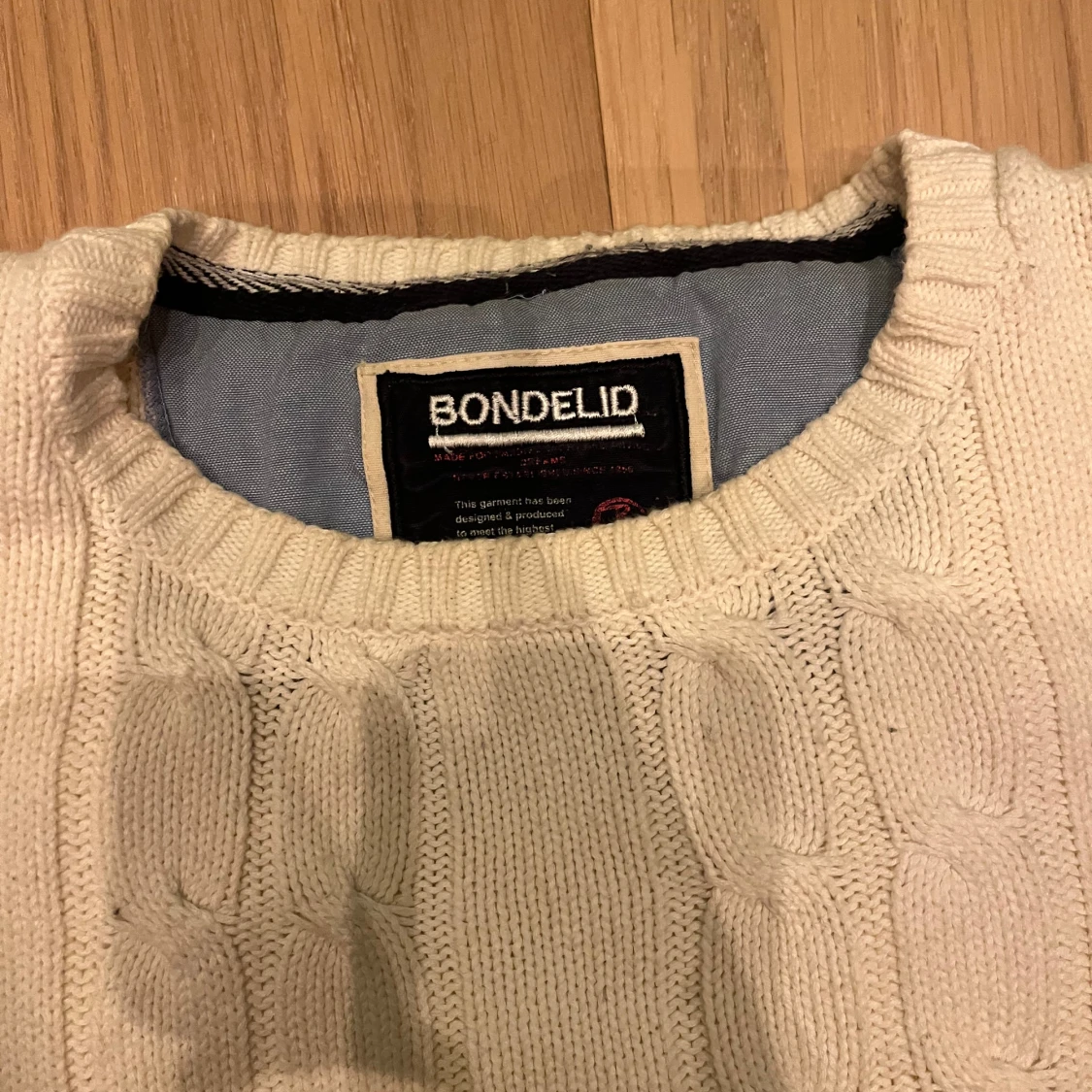 Vit stickad tröja från Bondelid - 3