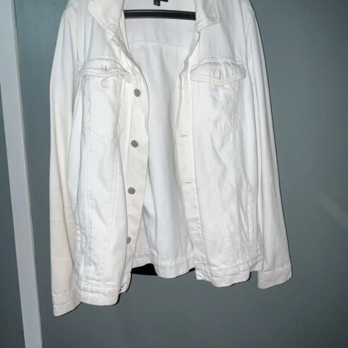 Vit jeans jacka  - 90