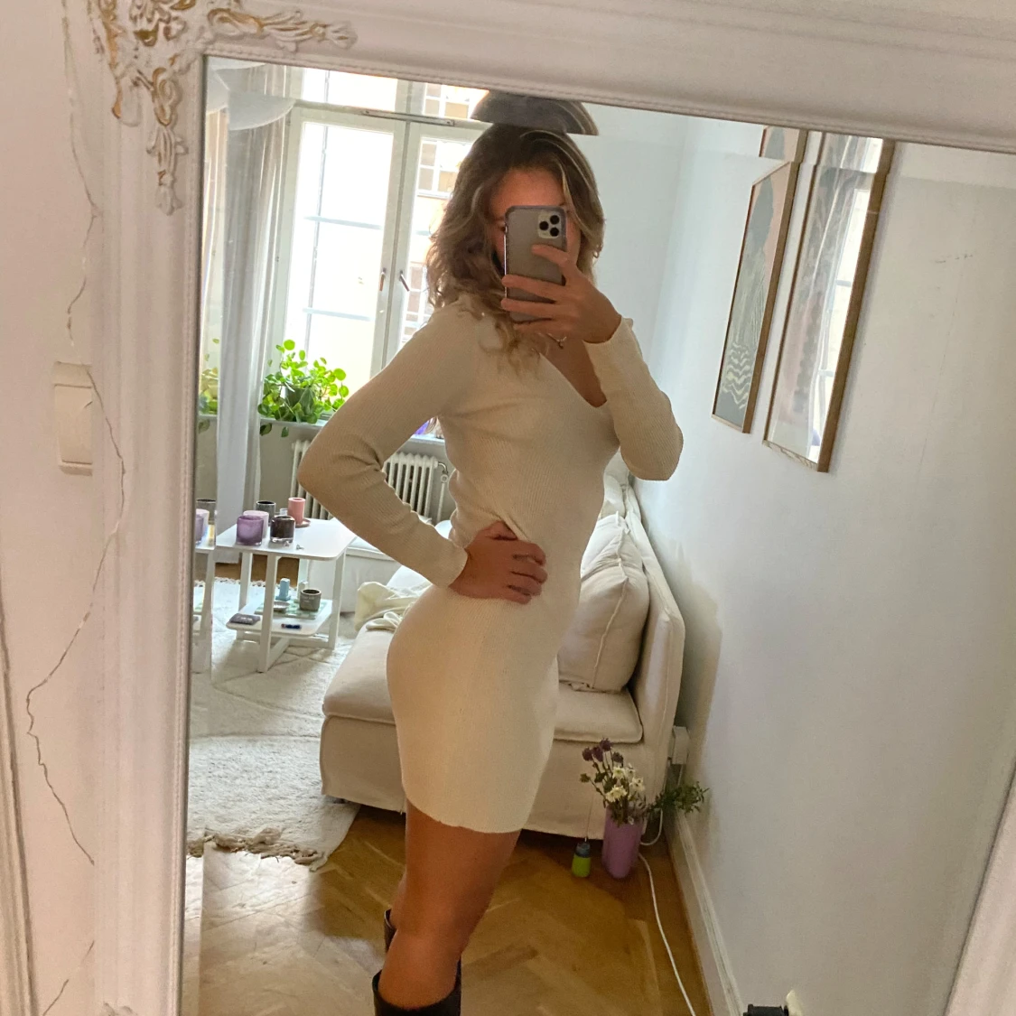 Stickad klänning - 91