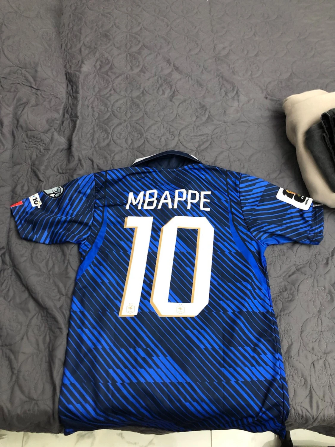 Blå Frankrike fotbollströja Mbappé - 1