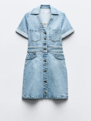 Jeansklänning - Klänning från zara, använd en gång🩷