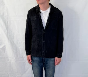 Massimo Dutti Suede Overshirt Blue Men's - Marin mockaovershirt i mycket gott begagnat skick.