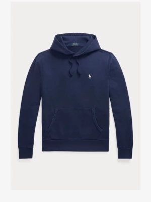 Mörkblå hoodie från Polo Ralph Lauren - Snygg mörkblå hoodie från Polo Ralph Lauren med klassisk huva och dragsko. Har en liten vit logga broderad på bröstet och en stor känguruficka framtill. Tillverkad i mjukt material som känns skönt mot huden. Perfekt för en avslappnad och stilren look.