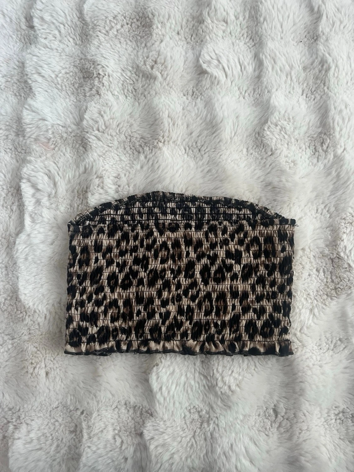 Leopardmönstrad bandeau tubtopp - 1