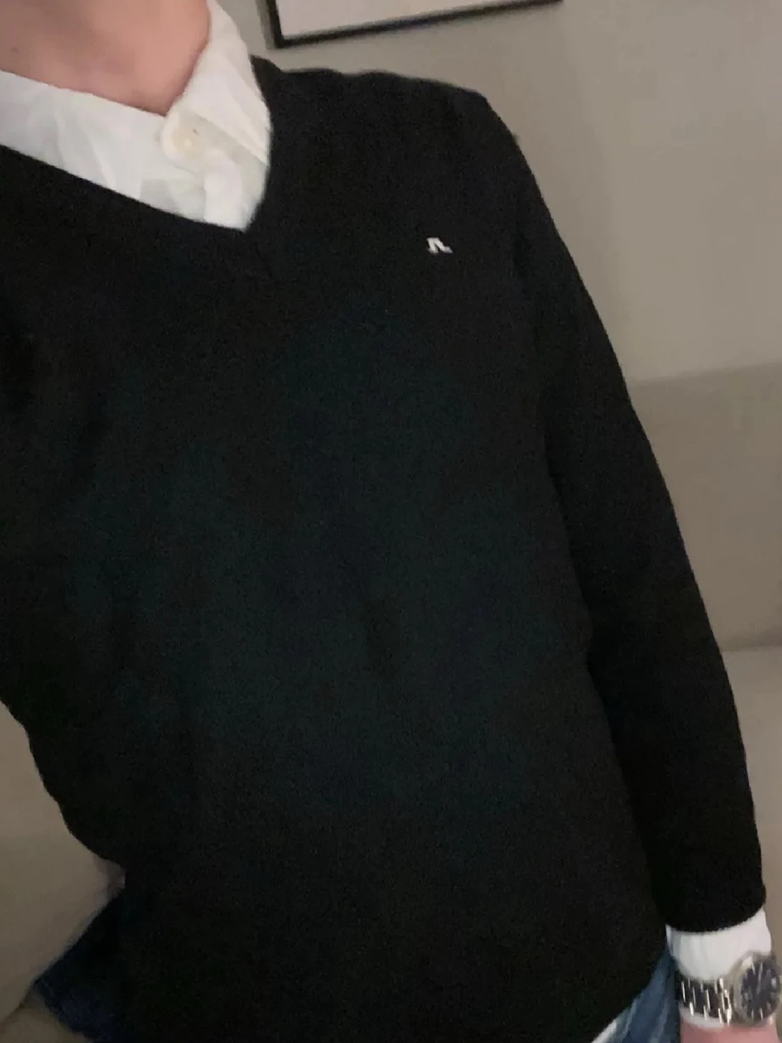 Svart stickad tröja J.Lindeberg