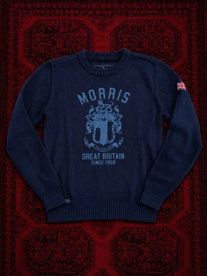  Morris tröja - marinblå  - Sällsynt och efterfrågad modell finns ingenstans | Skick 8/10 | | Längd : 64 cm | bredd 46 cm | Storlek M men sitter som S då den har minskats efter torktumell torkning hör av er vid frågor och funderingar! 