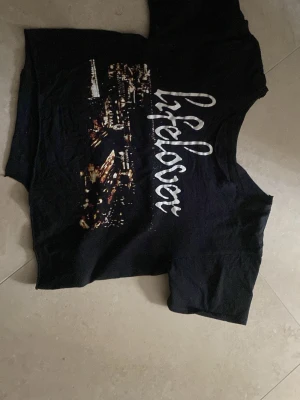 Svart t-shirt med tryck Reykjavik - Cool svart lifelover band tröja. shirten har korta ärmar och är gjord i mjuk bomull, perfekt för en avslappnad streetstyle-look.