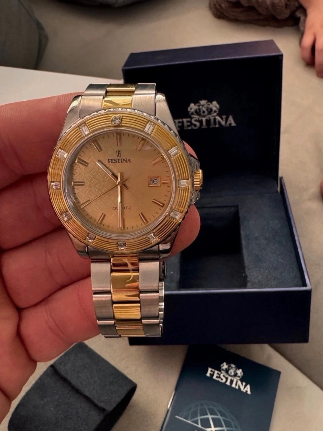 Festina klocka i guld och silver - 1