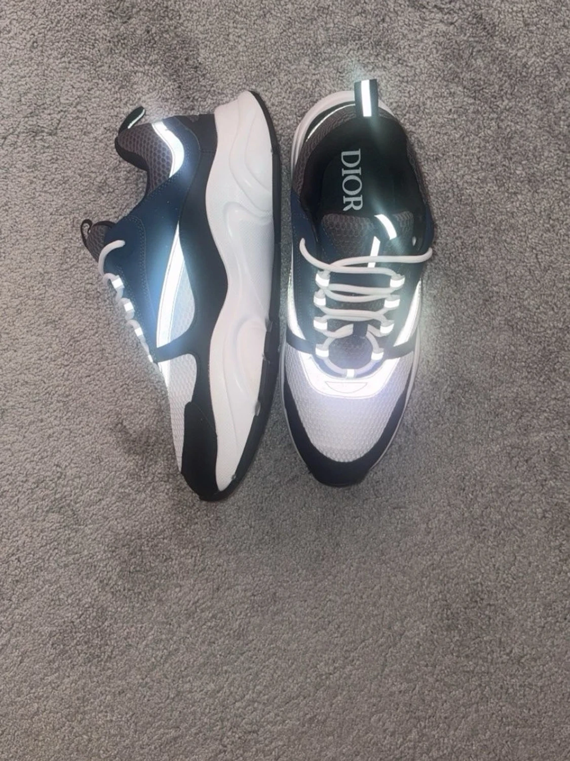 Dior vita och blå sneakers - 1