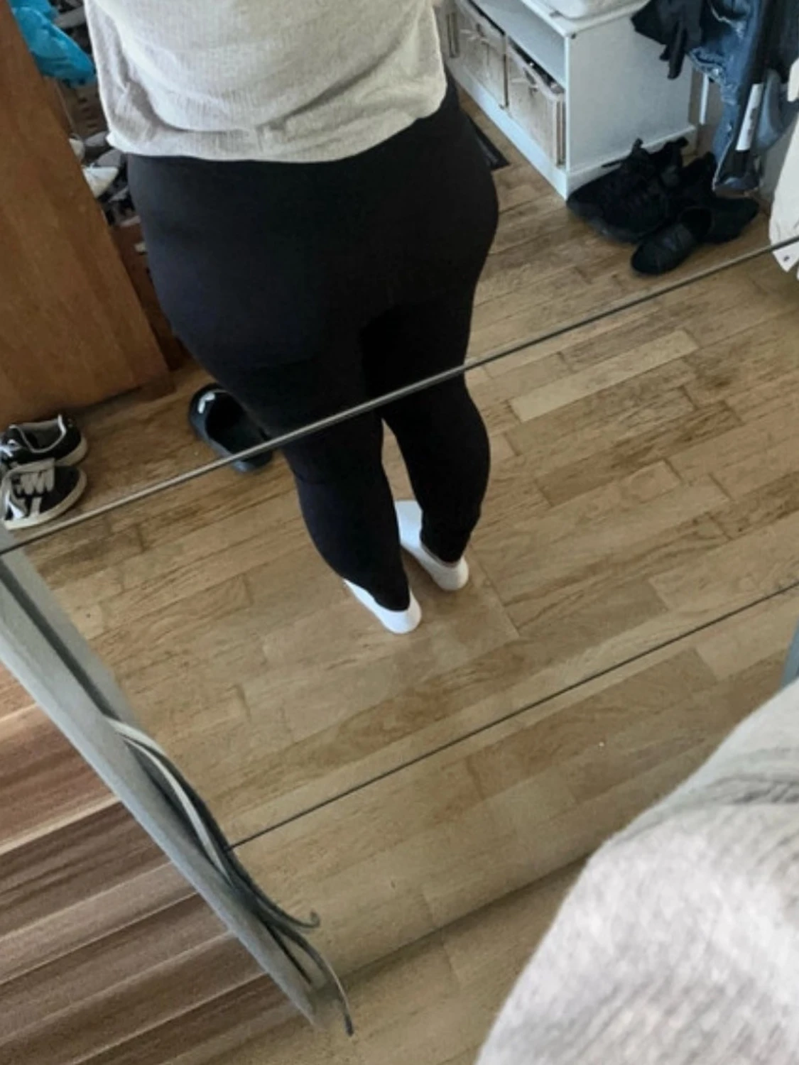 Svarta leggings med hög midja - 1