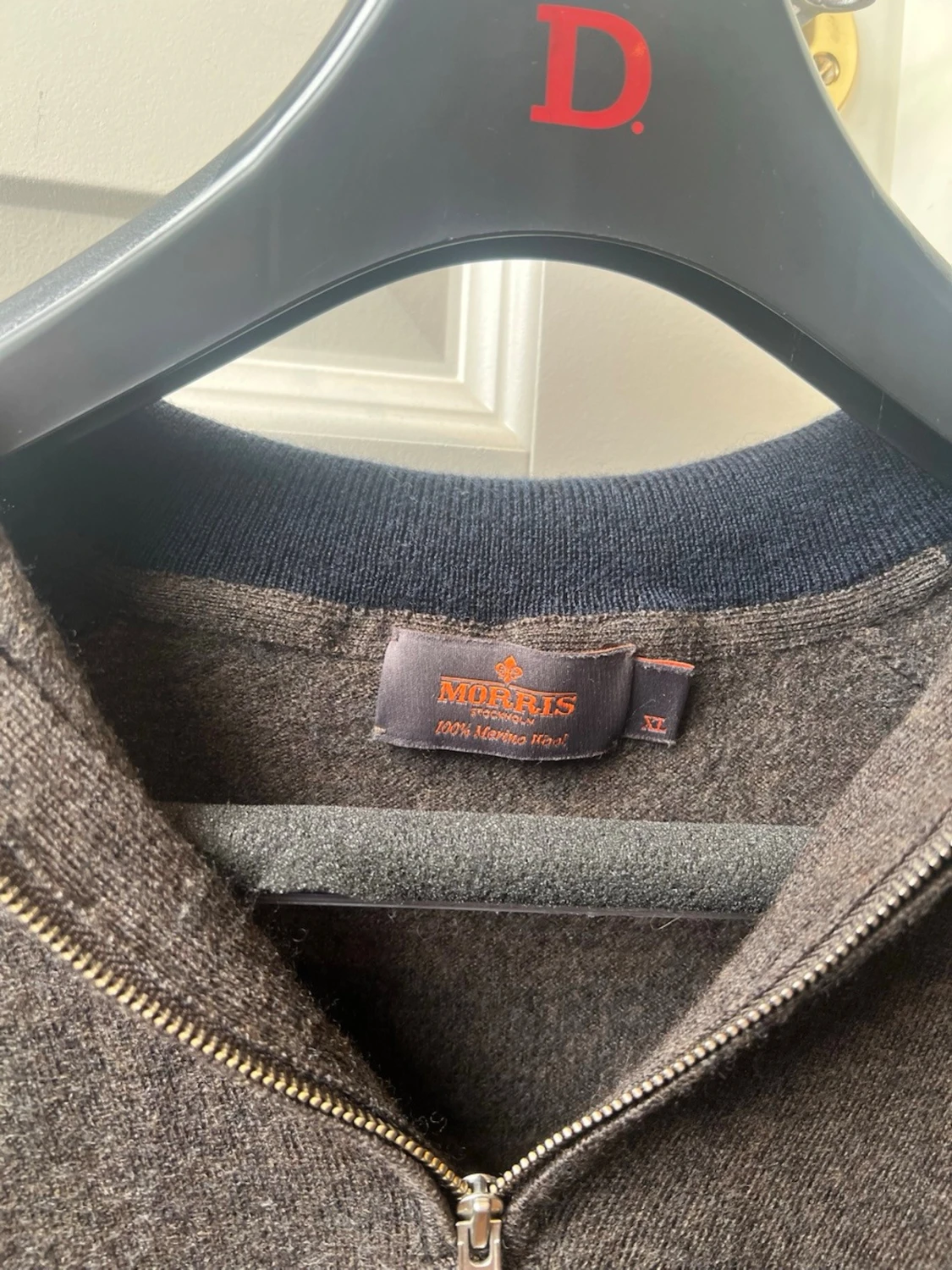 Mörkgrå halvzip-tröja från Morris (har krympt till S) - 1