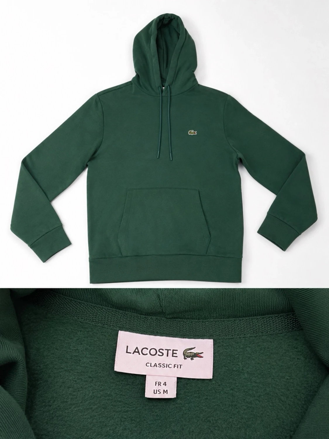 Grön hoodie från Lacoste