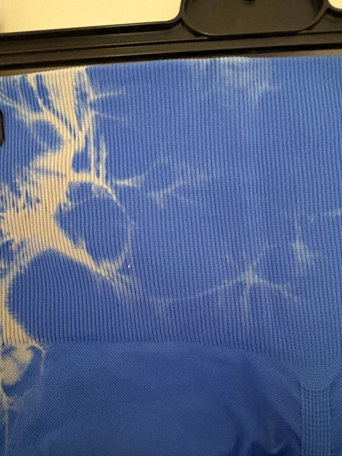 Blå tie dye leggings med hög midja - 4