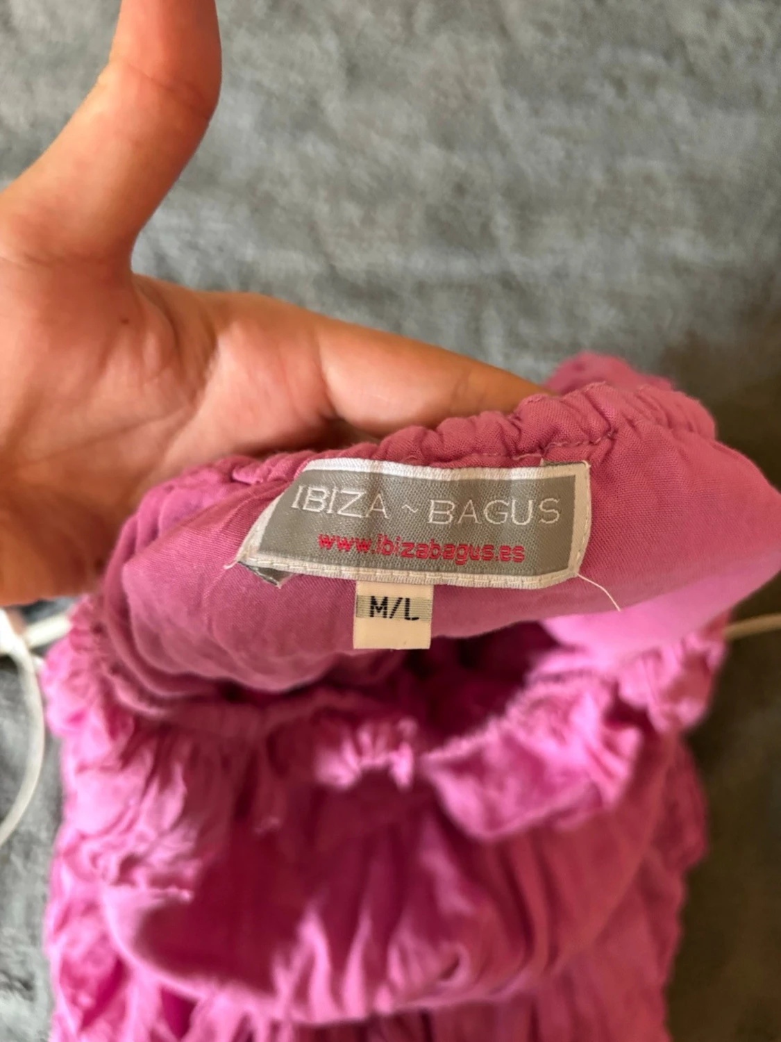 rosa volang klänning - 2