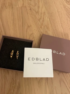 Guldtonade örhängen från Edblad - Jättesöta Edblad-örhängen från serien Peak 💗✨ De är i färgen guld och är sparsamt använda 🥰   ⚠️ Örhängeslåsen är tyvärr borttappade, så dessa medföljer inte. 📦 Box medföljer! 💰 Priset kan diskuteras vid snabb och smidig affär.