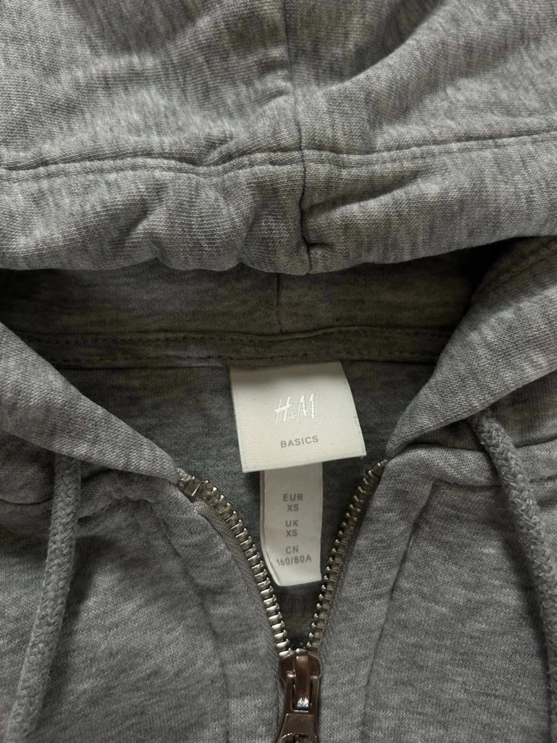 Ljusgrå zip hoodie - 5