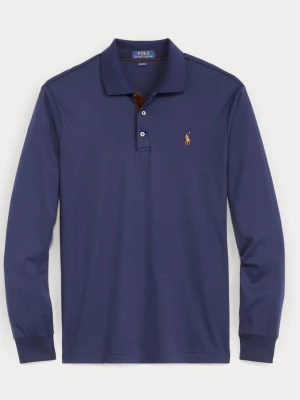 Ralph lauren polo - Klassisk marinblå långärmad polotopp från Polo Ralph Lauren med krage, knappar framtill och broderad logga på bröstet. Perfekt för en stilren och avslappnad look.