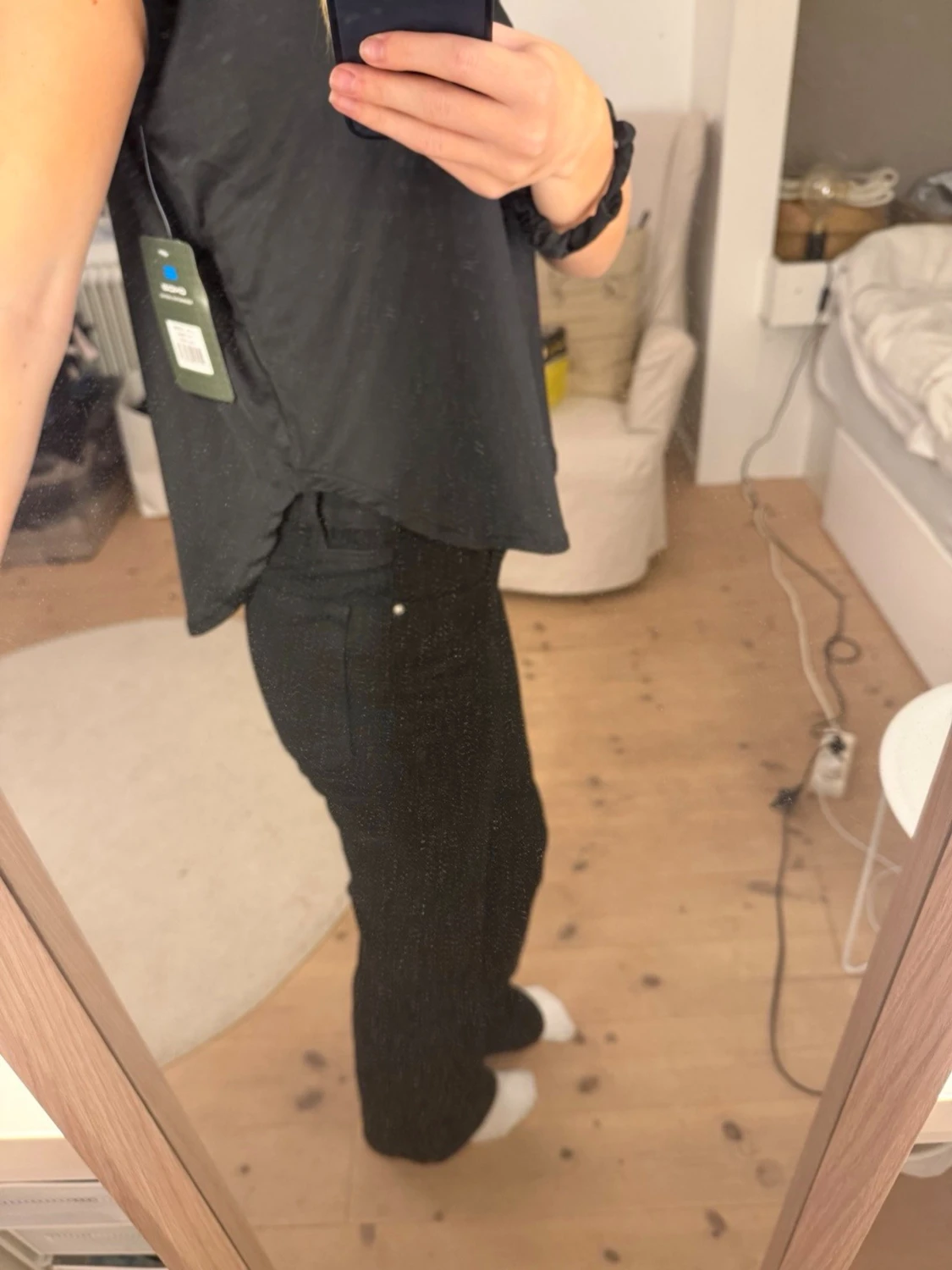 Svart loose-fit tränings T-shirt - 2