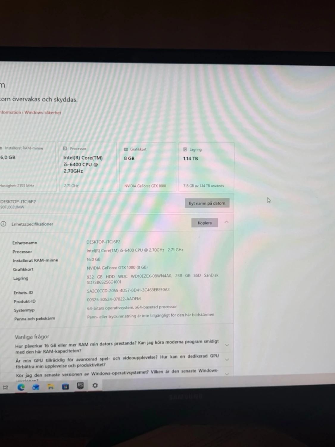 Lenovo stationär gamingdator svart/röd - 4