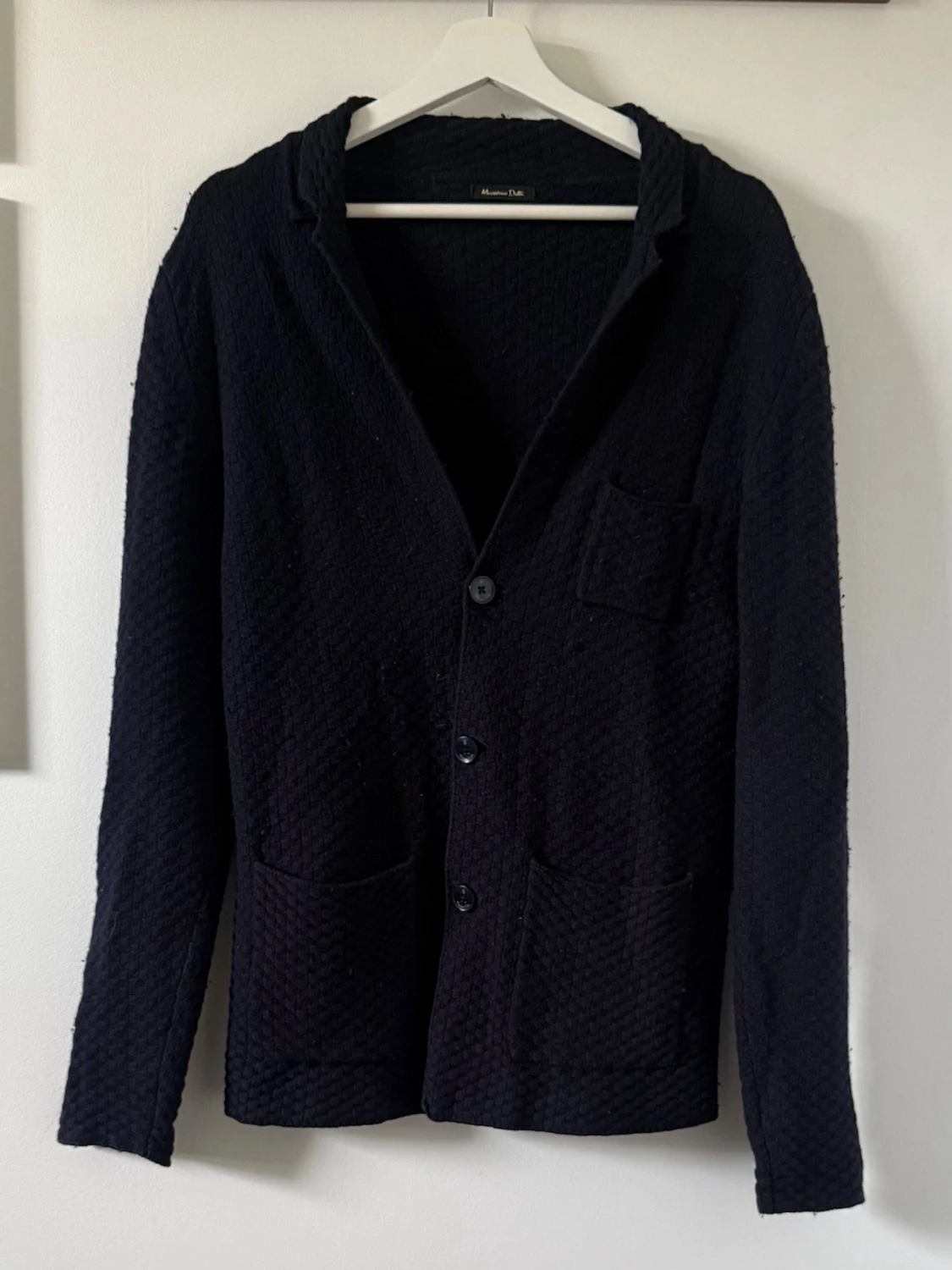 Marinblå stickad kofta från Massimo dutti - 1