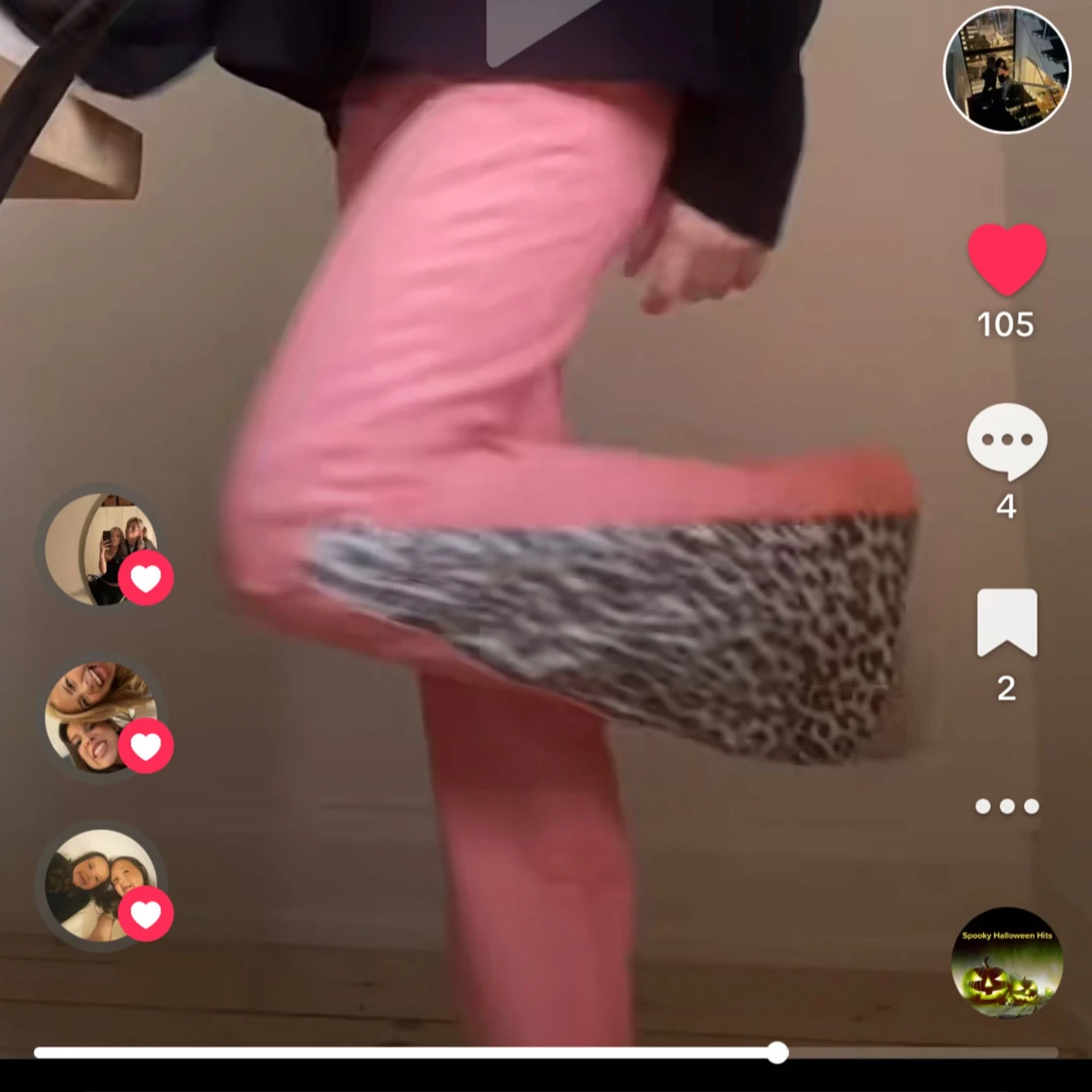 Rosa leopard jeans - 90