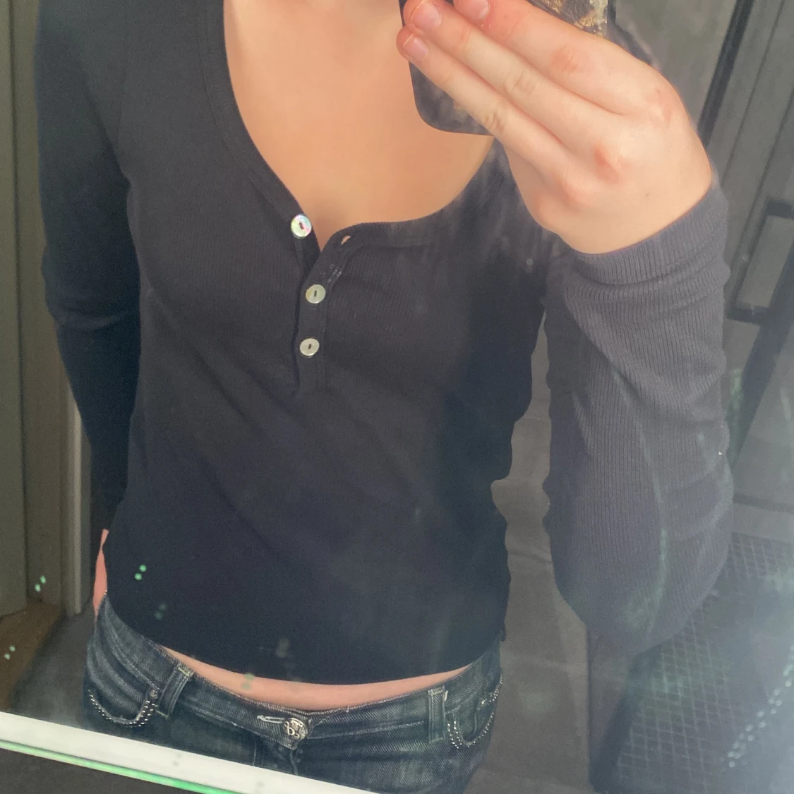 Svart långärmad topp från Vero moda  - 91