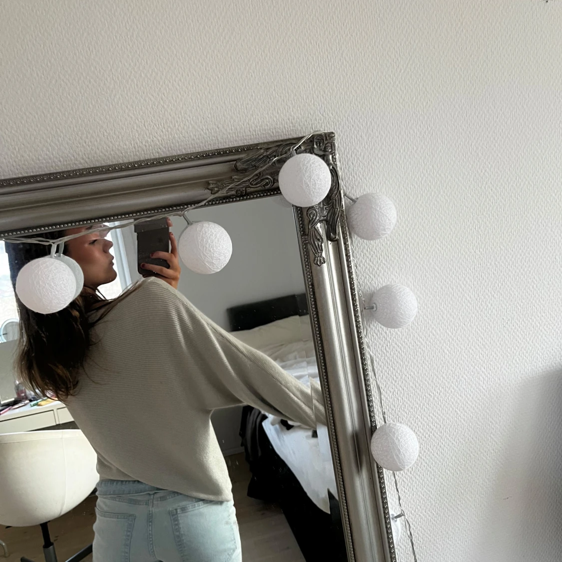 Grå-glittrig stickad tröja - 2