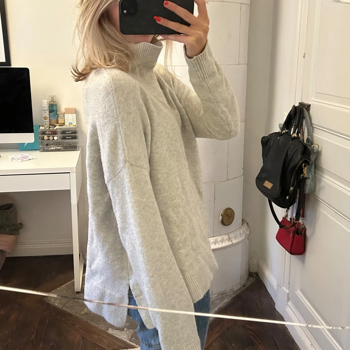 Stickad polotröja - 90