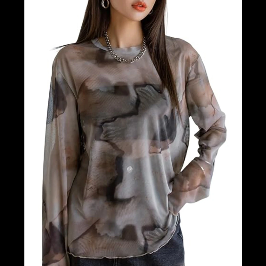 Transparent mönstrad tröja - 91