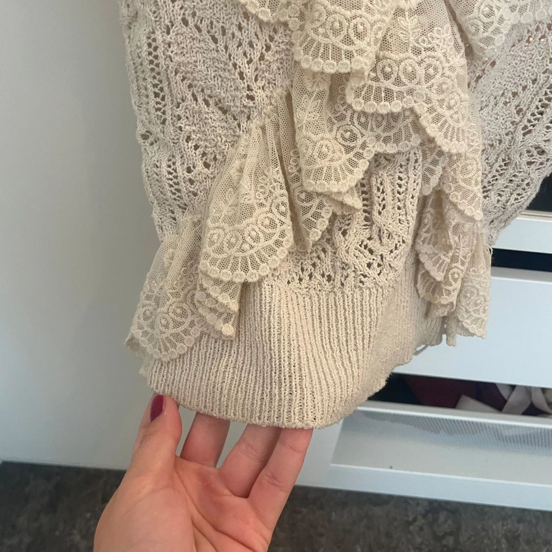 Superfin vit topp - 90