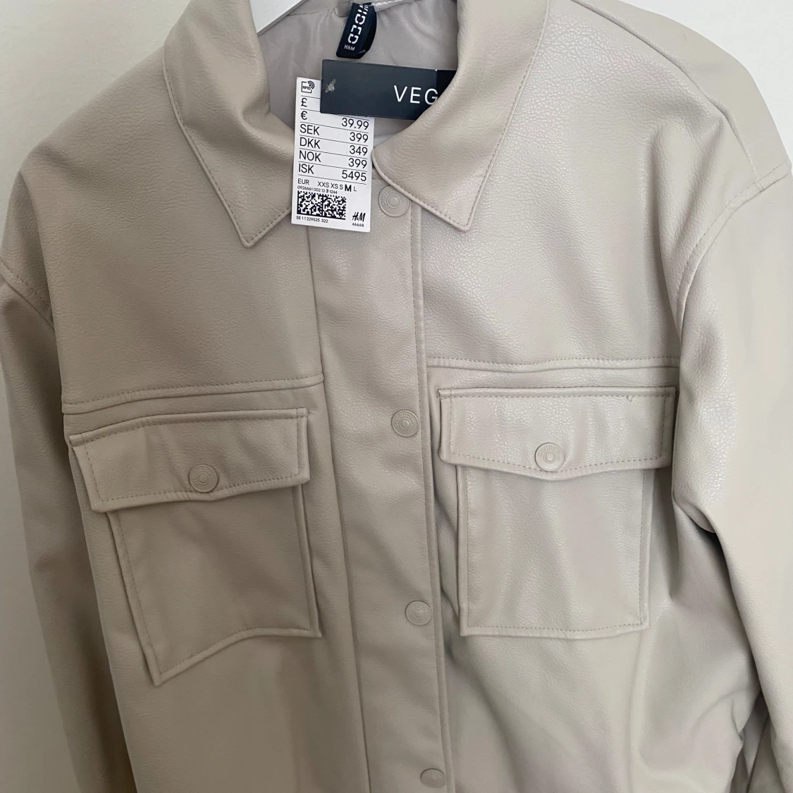 Beige läderjacka hm (faux) - 91