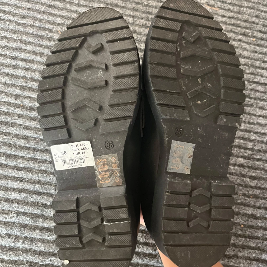 Svarta loafers i skinn - 92