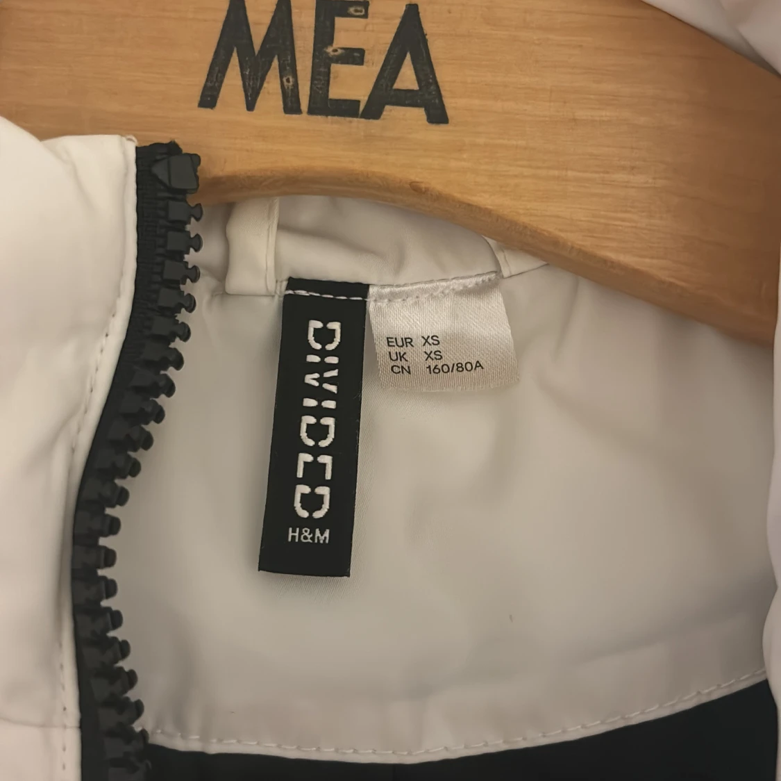 Vit dunjacka Xs - 90