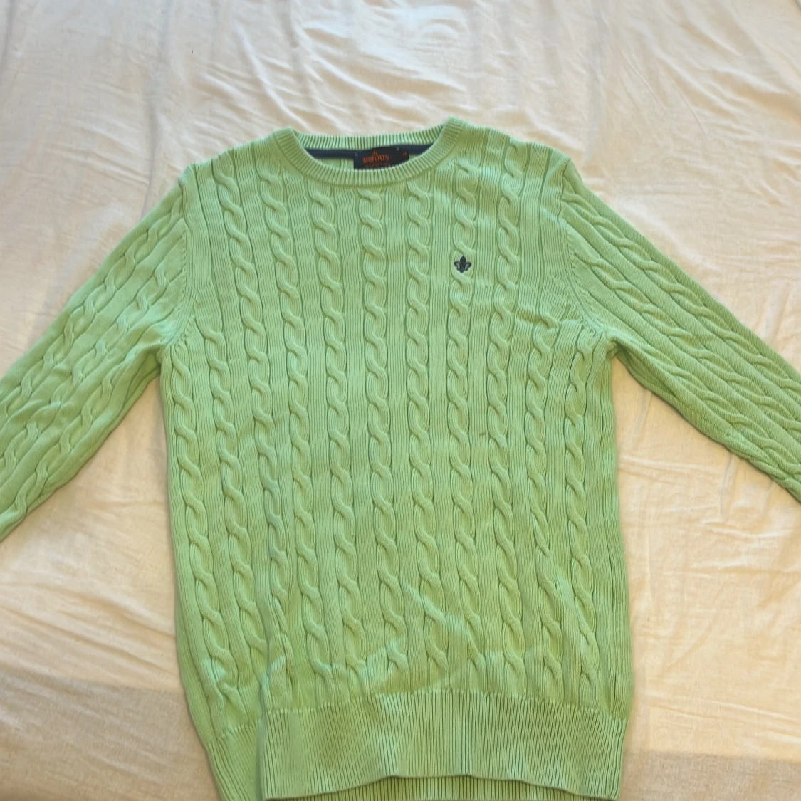 Äkta Morris stickad tröja grön
