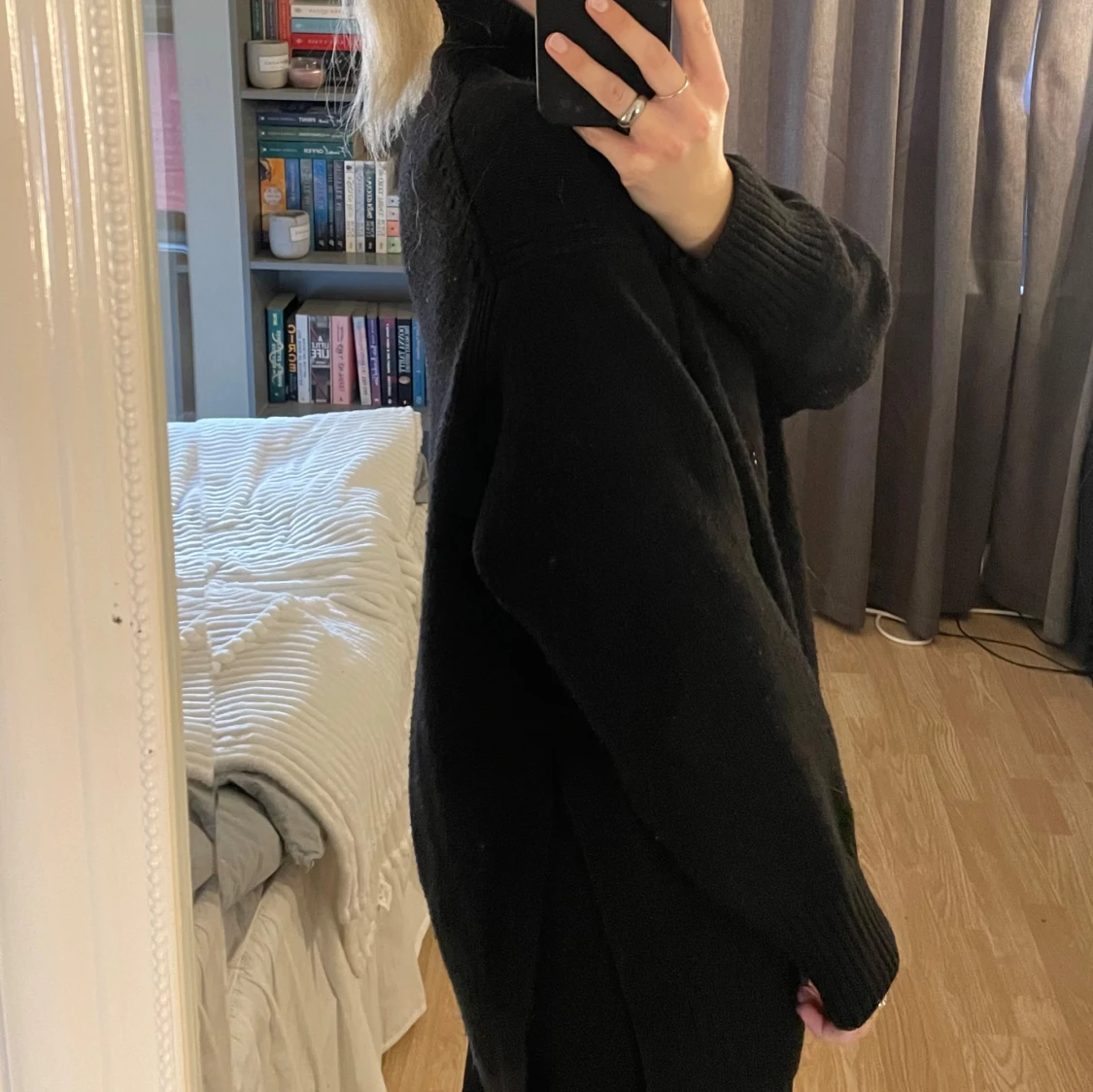 Svart stickad tröja - 90