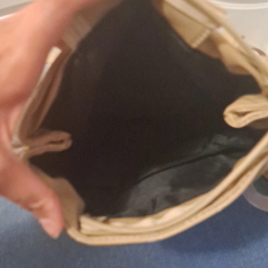 Beige quiltad ryggsäck - 92