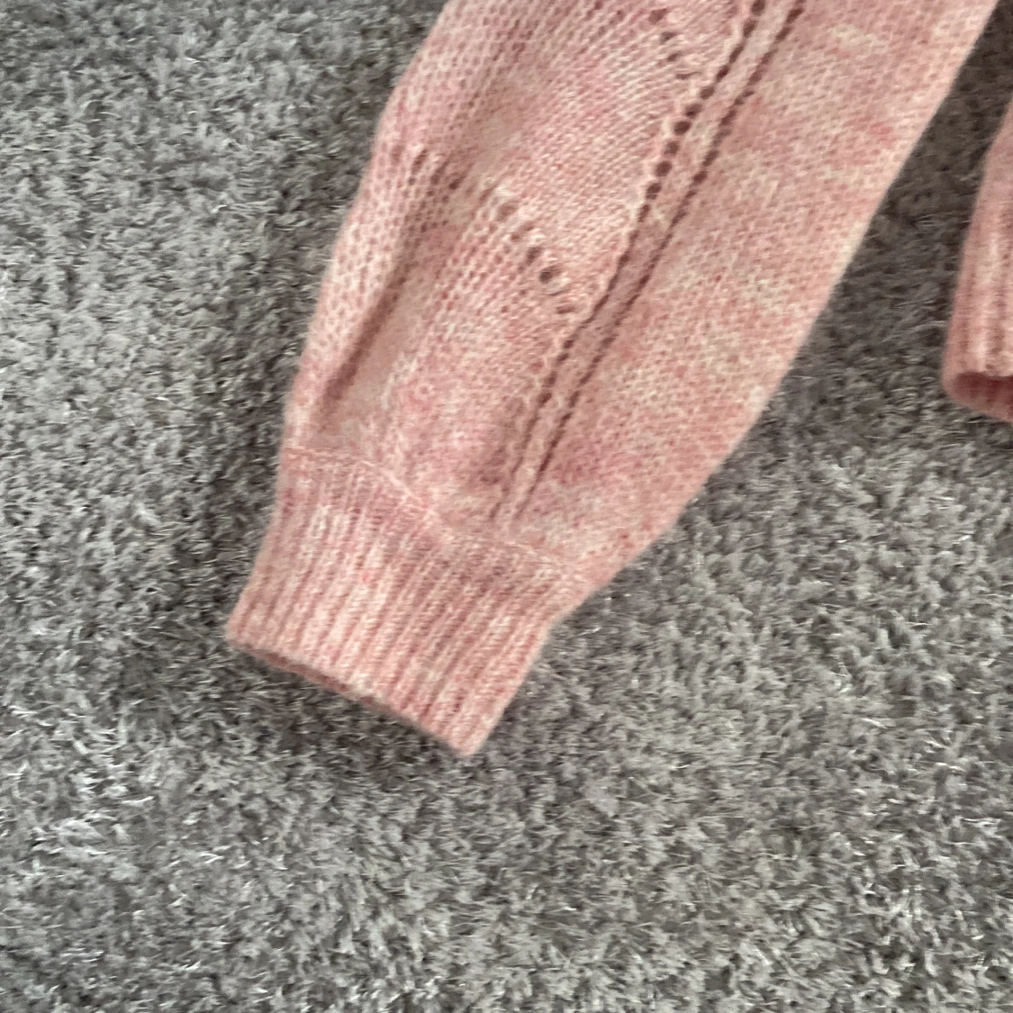 Jättesöt rosa stickad tröja💕💕 - 90