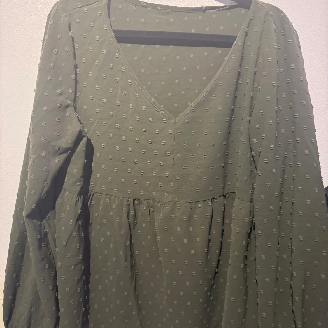 Grön långärmad blus