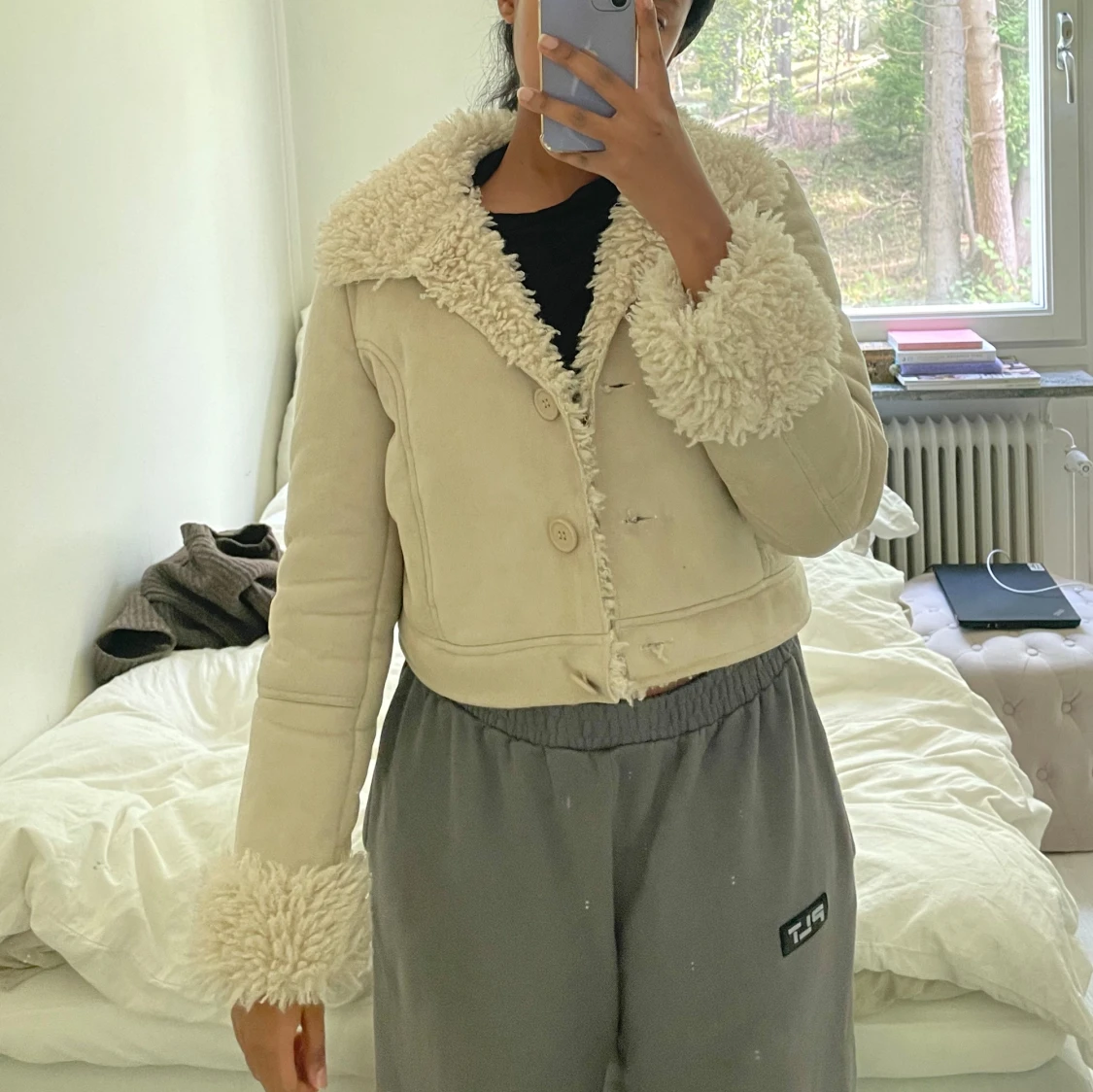 Faux pälsjacka  - 92