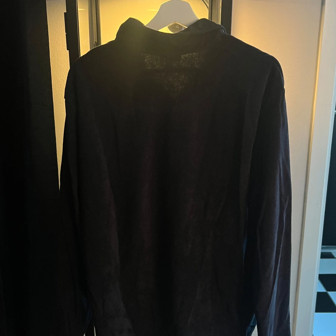 Svart långärmad Frottétröja - 2